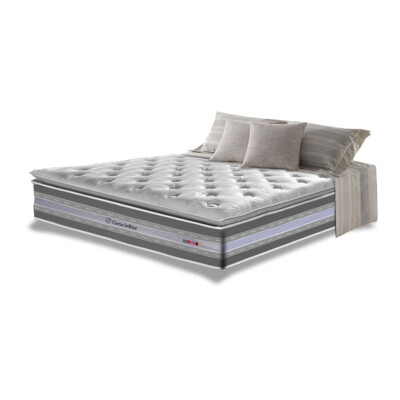 0 - Colchão King de Molas Ensacadas D33 com Pillow TOP Cama inBox