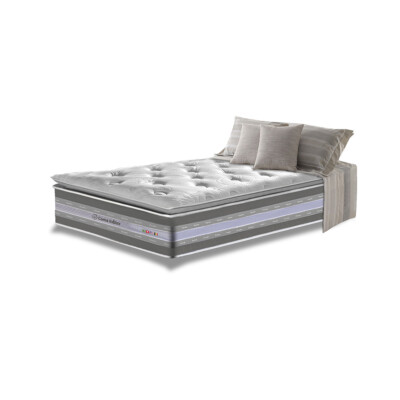 0 - Colchão Solteiro de Molas Ensacadas D33 com Pillow TOP Cama i