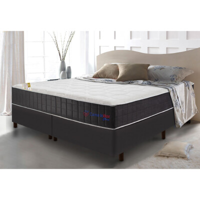 0 - Conjunto Cama Box King com Molas Ensacadas Cama inBox Cloud C