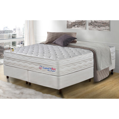 0 - Conjunto Cama Box King com Molas Ensacadas Cama inBox Wonderf