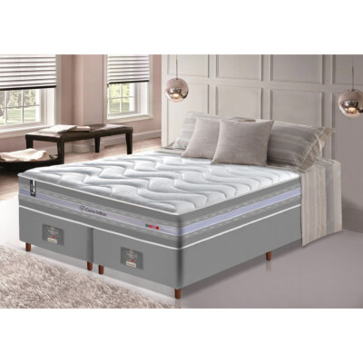 0 - Conjunto Cama Box King de Molas Ensacadas D33 Cama inBox Sele