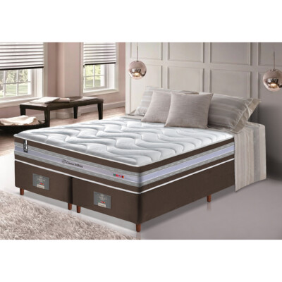 0 - Conjunto Cama Box King de Molas Ensacadas D33 Cama inBox Sele