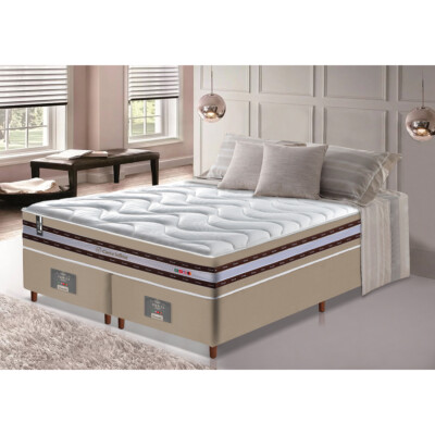 0 - Conjunto Cama Box King de Molas Ensacadas D33 Cama inBox Sele