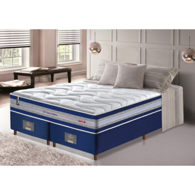 0 - Conjunto Cama Box King de Molas Ensacadas D33 Cama inBox Sele