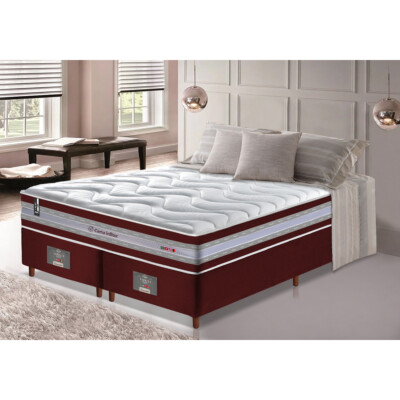 0 - Conjunto Cama Box King de Molas Ensacadas D33 Cama inBox Sele