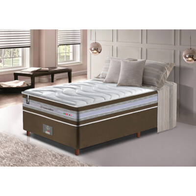 0 - Conjunto Cama Box Solteiro de Molas Ensacadas D33 Cama inBox 