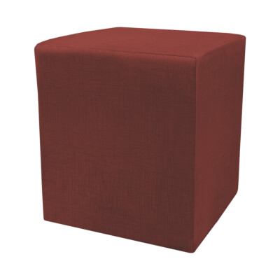 0 - Puff Zelda Quadrado Multiuso 43x43x43cm Tecido Suede Vermelho