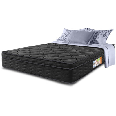 Colchão Casal Ortopédico Black 138x188x28 One Face Espuma D33 Preto