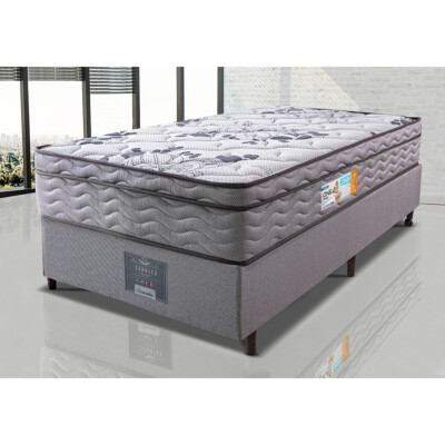 Cama Box Solteiro Colchão Ortopédico + Box 88x188x67 One Face Espuma D45 Cinza