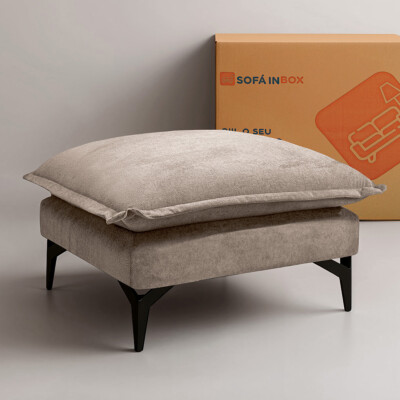 Chaise Modular Boma 60x70x40cm Boucle Bege Claro Sofá inBox