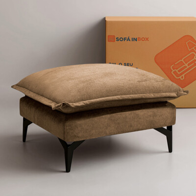 Chaise Modular Boma 60x70x40cm Boucle Caramelo Sofá inBox