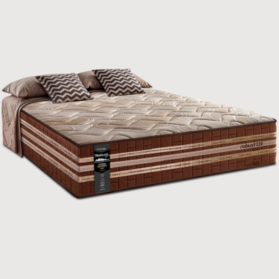 Colchão Casal com Espuma Látex 138x188x38 Robust Gel 220 Caramelo Cama inBox