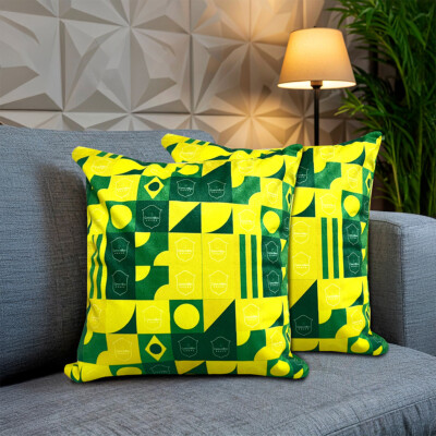 Kit 2 Capas de Almofadas Brasil 45x45cm Cama inBox