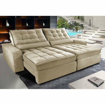 Sofa Retratil e Reclinavel 3 lugares com Molas Ensacadas Gold - ambiente