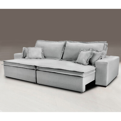 0 - Sofa Retrátil e Reclinável com Molas Cama inBox Premium 2,12m