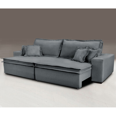 0 - Sofa Retrátil e Reclinável com Molas Cama inBox Premium 2,92m